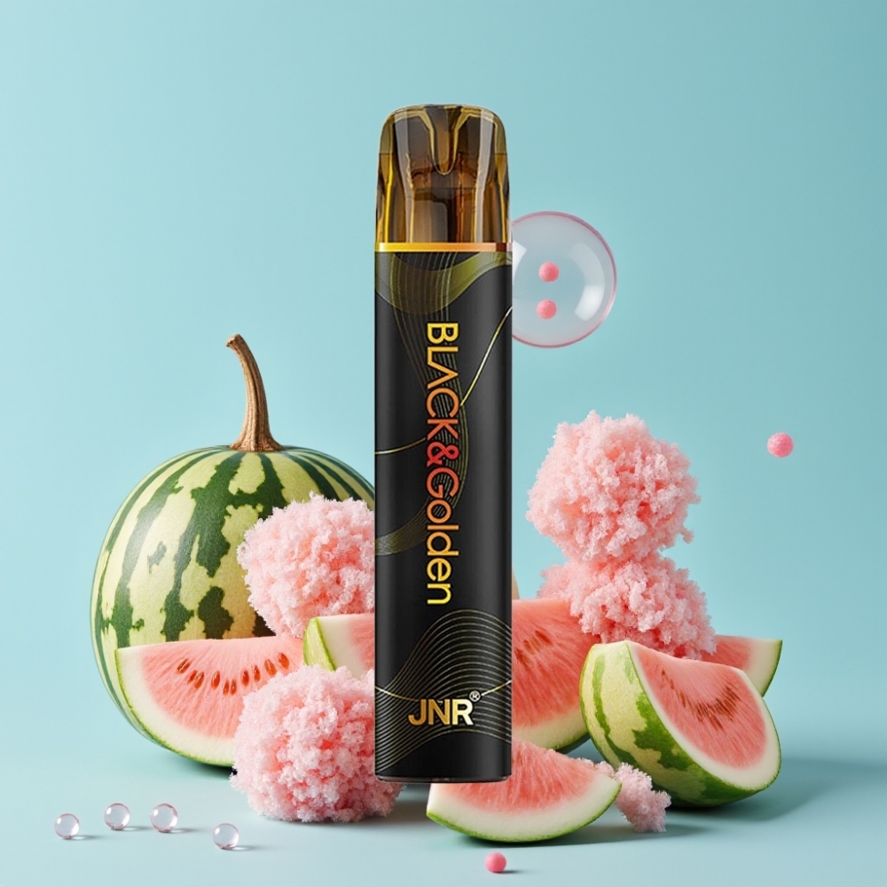 JNR Black&Golden 800 Puffs 550mAh 2ml Vannmelon Tyggegummi