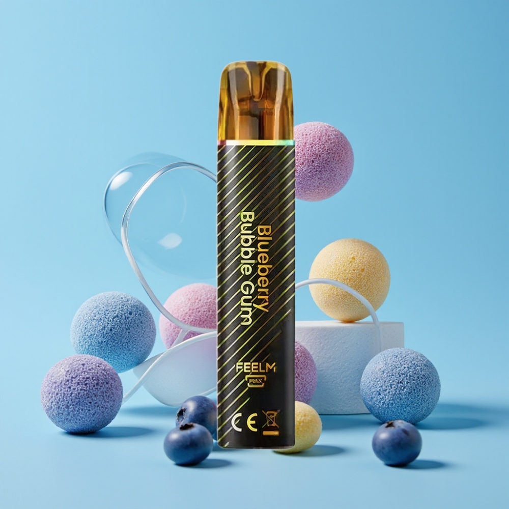 JNR Black&Golden 800 Puffs Blåbær Bubble Gum 550mAh 2ml TPD