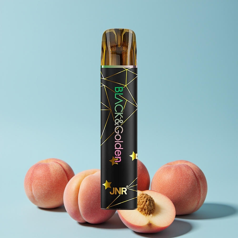 JNR Black&Golden 800 Puffs Fersken E-Sigarett 550mAh 2ml TPD 2% Nikotin