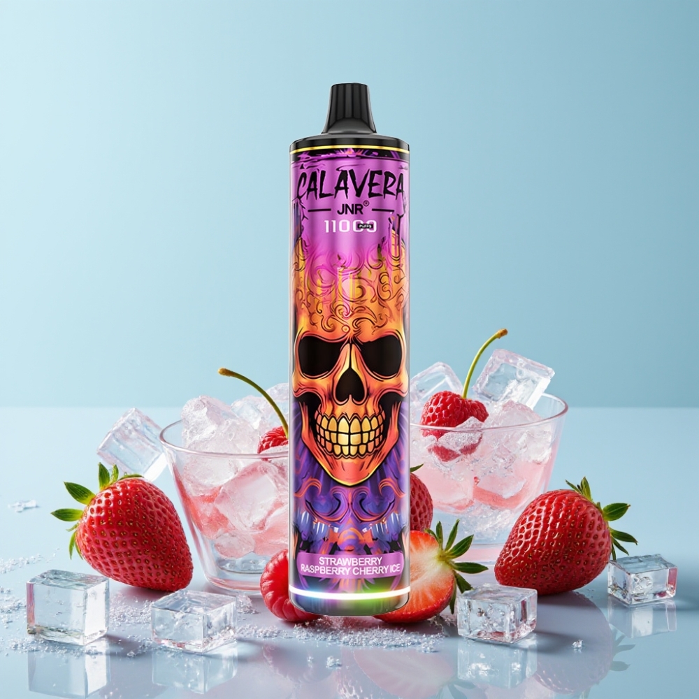 JNR Calavera 11000 Puffs Type-C 21ml Jordbær Bringebær Kirsebær Is