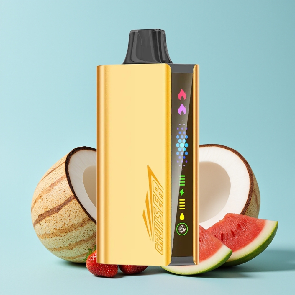JNR Cruiser 12000 Puffs Full-Metal Aluminum Strawberry Kokos Vannmelon No-Charge