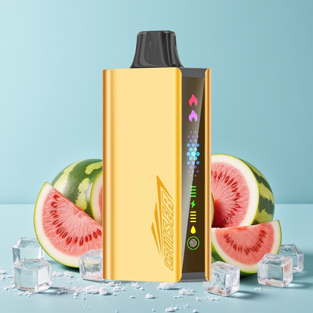 JNR Cruiser 12000 Puffs No-Charge Disposable Vape Vannmelon Is Full-Metal Aluminum Body
