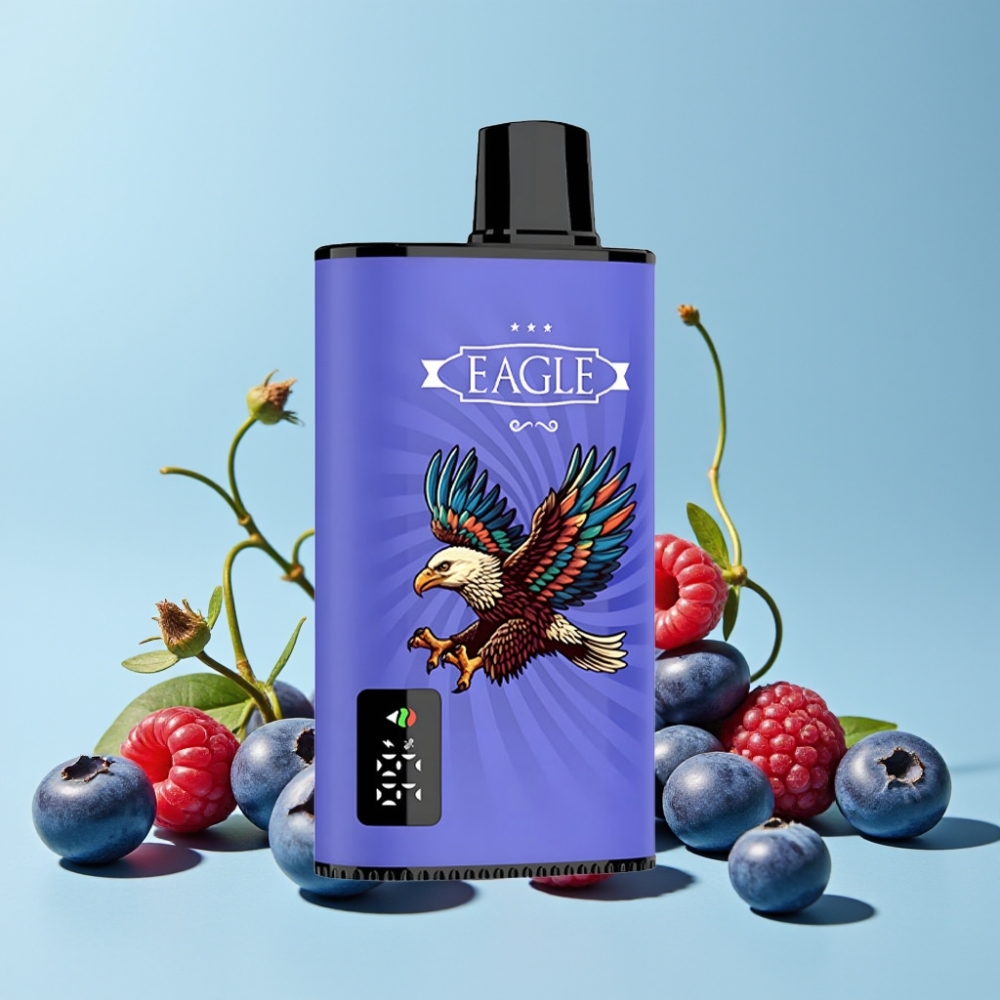 JNR EAGLE Smart 23000 Puffs Blåbær Bringebær Kirsebær Digital Skjerm 1.0ohm Mesh Coil