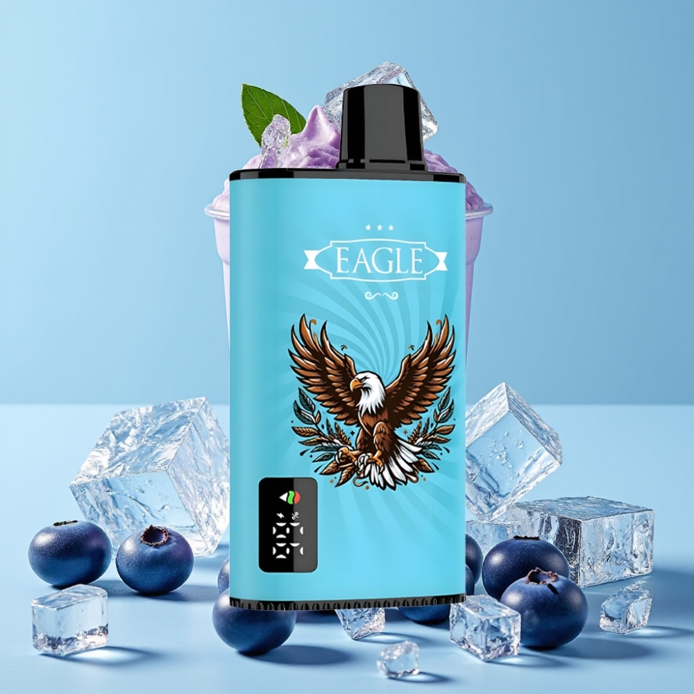 JNR EAGLE Smart 23000 Puffs Blåbær Is Digital Skjerm Justerbar Luftstrøm 25ml