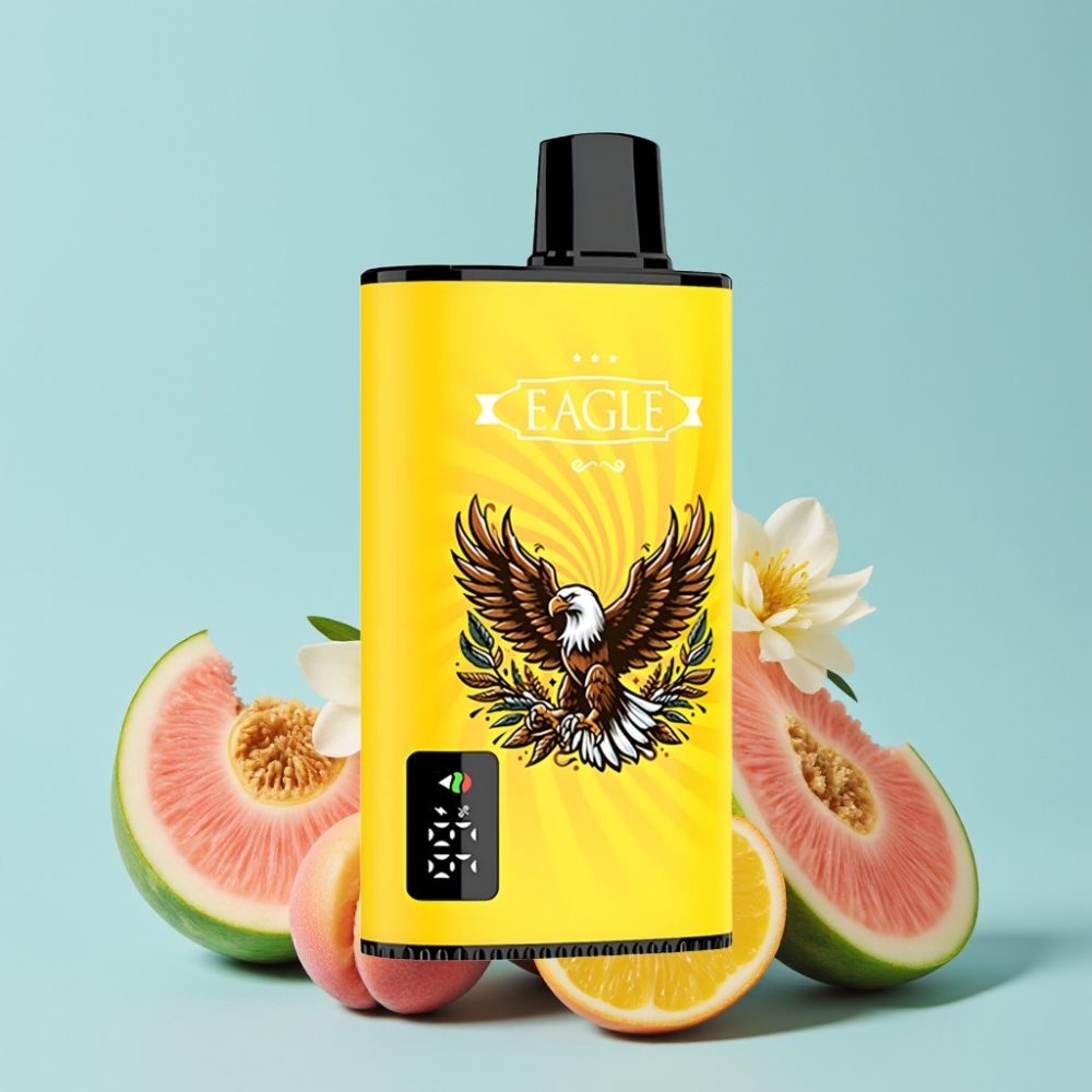 JNR EAGLE Smart 23000 Puffs Digital Skjerm Justerbar Luftstrøm Fersken Mango Vannmelon