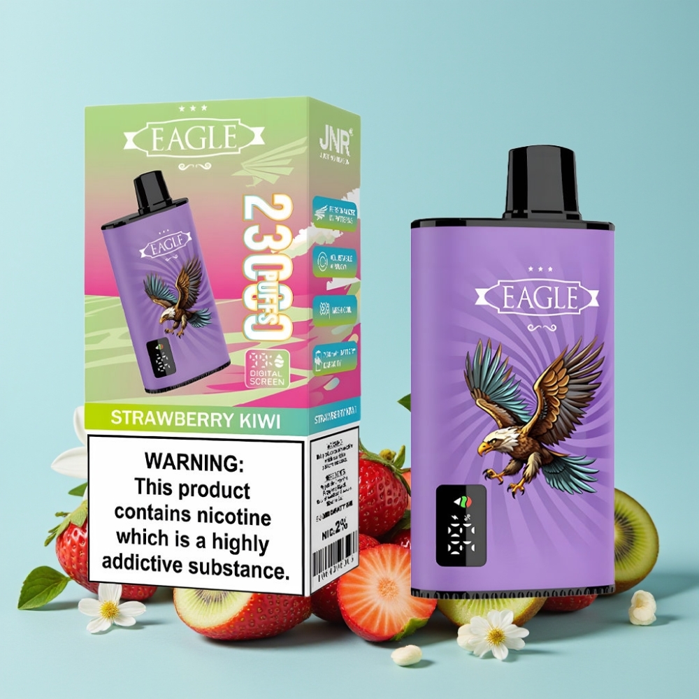 JNR EAGLE Smart 23000 Puffs Digital Skjerm Justerbar Luftstrøm Jordbær Kiwi