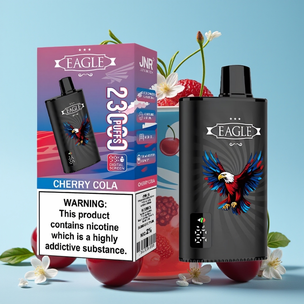 JNR EAGLE Smart 23000 Puffs Digital Skjerm Justerbar Luftstrøm Kirsebær Cola