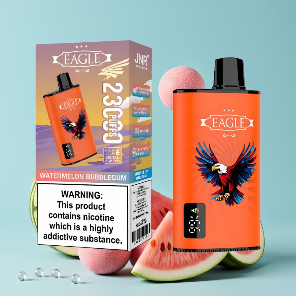 JNR EAGLE Smart 23000 Puffs Digital Skjerm Justerbar Luftstrøm Vannmelon Bubblegum