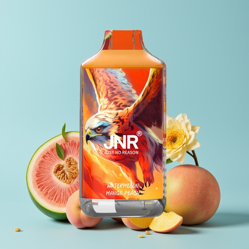 JNR Falcon 16000 Puffs 850 mAh 22ml Smart LED Display Vannmelon Mango Fersken