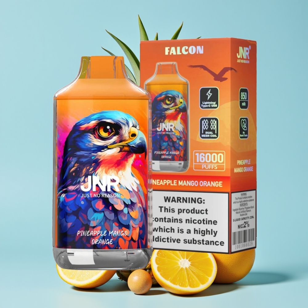 JNR Falcon 16000 Puffs 850mAh 22ml Dual Mesh Coil Ananas Mango Appelsin