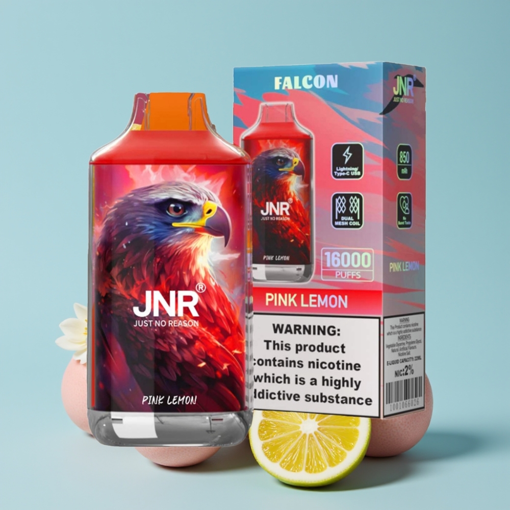 JNR Falcon 16000 Puffs 850mAh 22ml Dual Mesh Coil Pink Lemonade