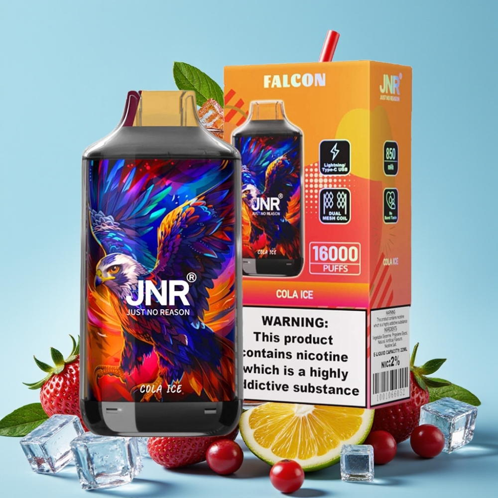 JNR Falcon 16000 Puffs 850mAh 22ml Dual Mesh Cola Is Norge online wholesalers
