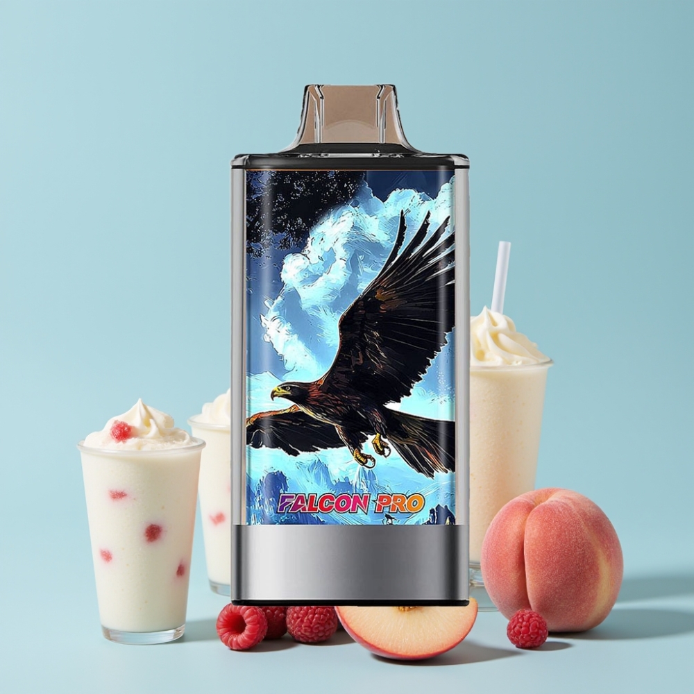 JNR Falcon Pro 28000 Smart Display Dual Mesh Hvit Fersken Razz