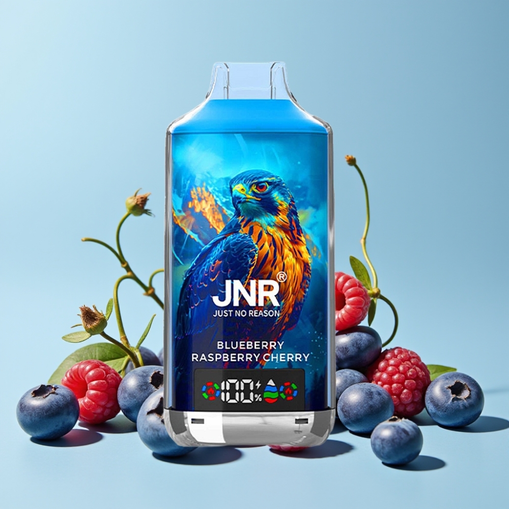 JNR Falcon X 18000 Puffs 24ml Dual Mesh Type-C Blåbær Bringebær Kirsebær