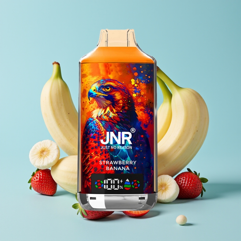 JNR Falcon X 18000 Puffs 24ml Jordbær Banan Dual Mesh Coil Type-C