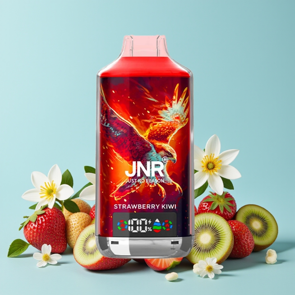 JNR Falcon X 18000 Puffs 24ml Jordbær Kiwi Dual Mesh Coil Type-C