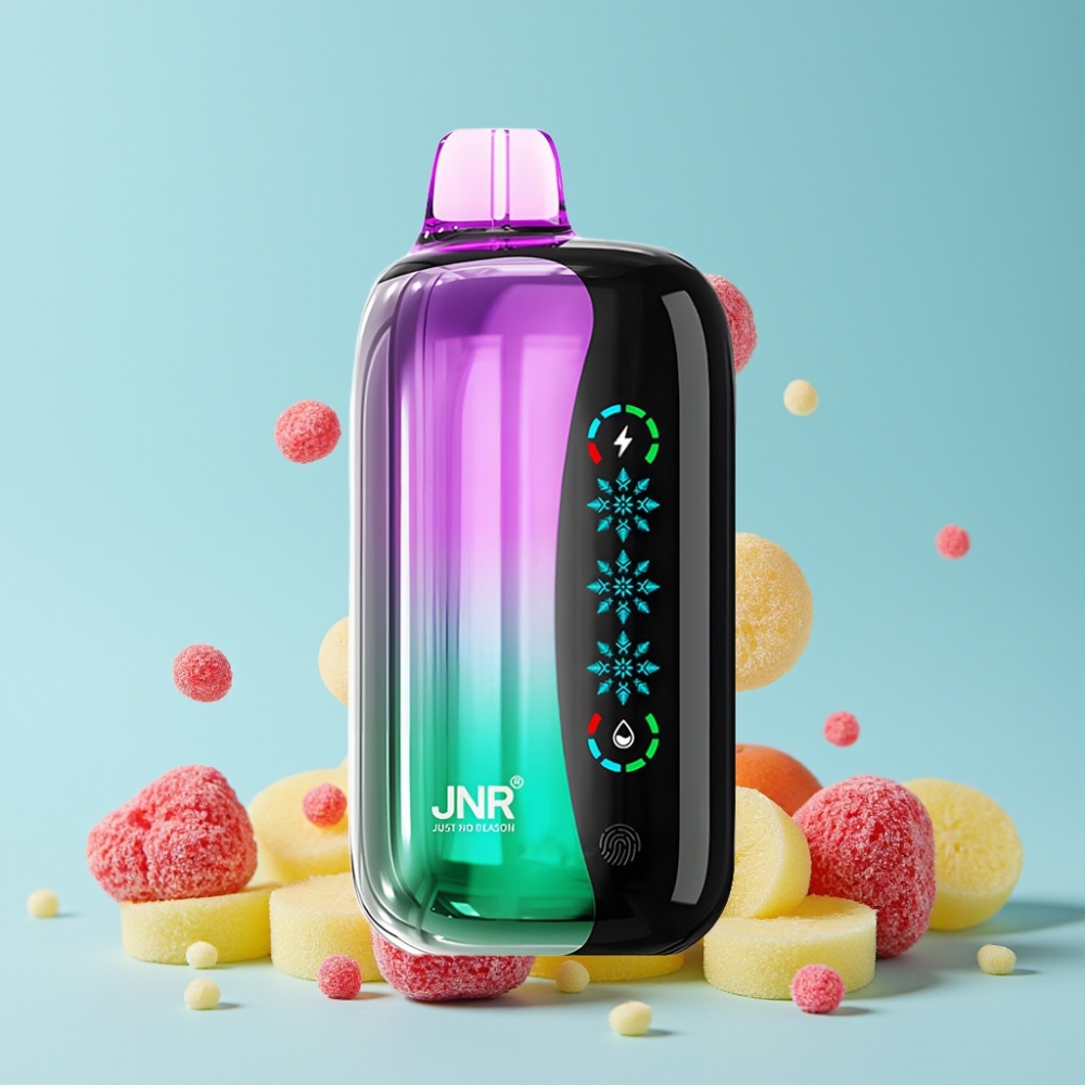 JNR Flex Ice 21000 Puffs Disposable Vape Justerbart Is Luftstrøm Sur Kirsebær Gummies