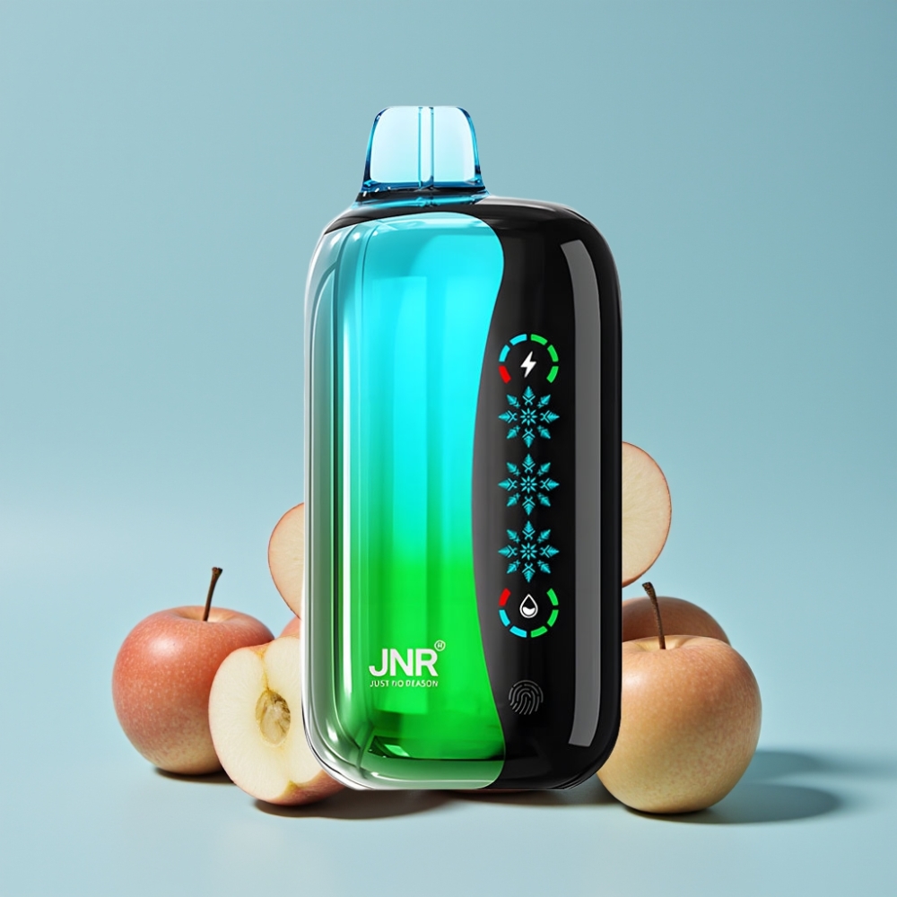 JNR Flex Ice 21000 Puffs Isjusterbar Dobbel Eple Tilpassbar Luftstrøm Berøringsskjerm 1.2 Ohm Dual Mesh 1000mAh Type-C