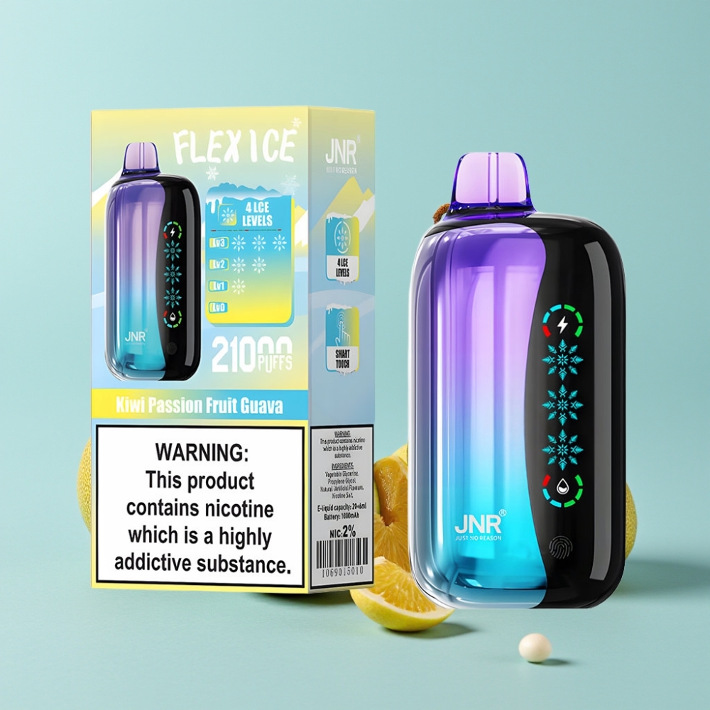 JNR Flex Ice 21000 Puffs Justerbar Is 26ml Kiwi Pasjonsfrukt Guava