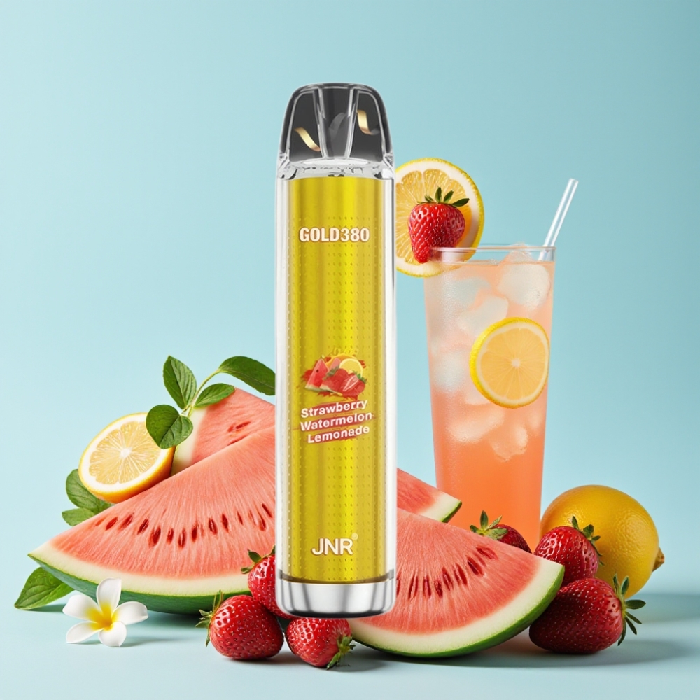 JNR Gold380 6000 Puffs 1500mAh Jordbær Vannmelon Lemonade