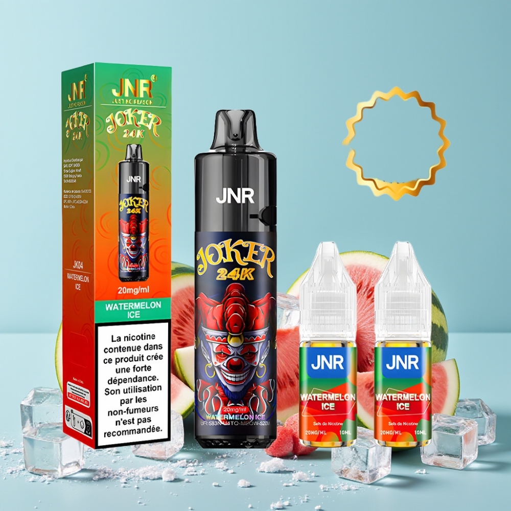 JNR Joker 24K Puffs 800mAh Type-C Ladbar Is Refillable Vannmelon Is
