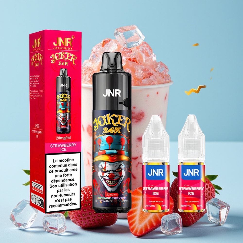 JNR Joker 24K Puffs Refillable Jordbær Is Type-C 800mAh Norge online wholesalers