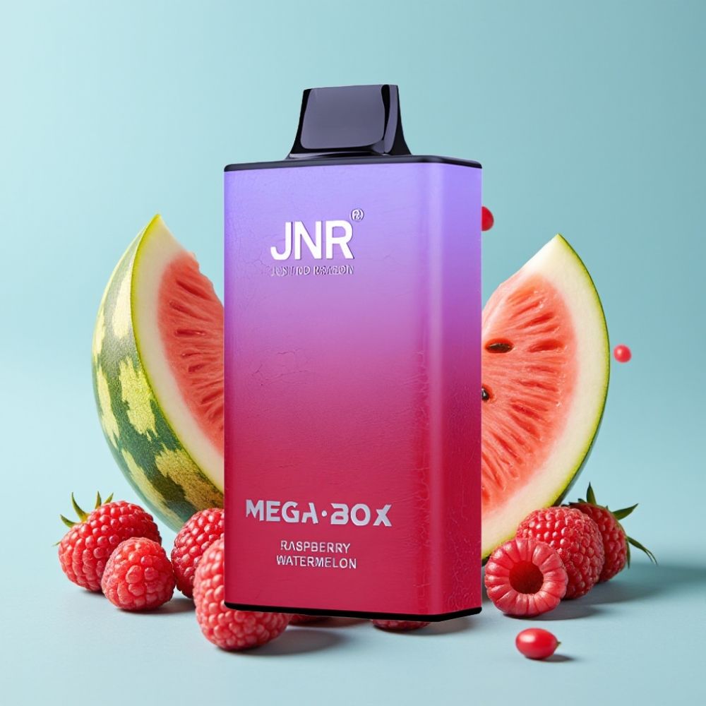 JNR Mega Box 25000 Puffs 30ml Dual Mesh Type-C Bringebær Vannmelon