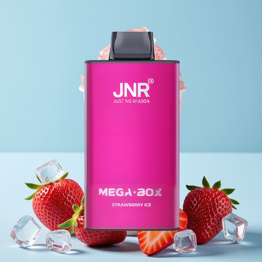 JNR Mega Box 25000 Puffs 30ml Jordbær Is Type-C Lading Norge online wholesalers