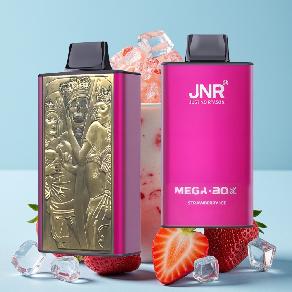 JNR Mega Box 25000 Puffs 30ml Jordbær Is Type-C Lading Norge online wholesalers