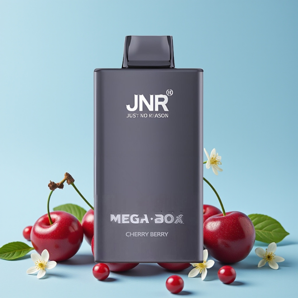 JNR Mega Box 25000 Puffs 30ml Kirsebær-Bær Type-C Lading