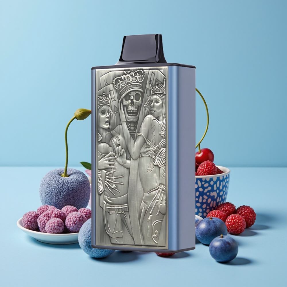 JNR Mega Box 25000 Puffs Blå Bringebær Kirsebær 30ml 850mAh Dual Mesh