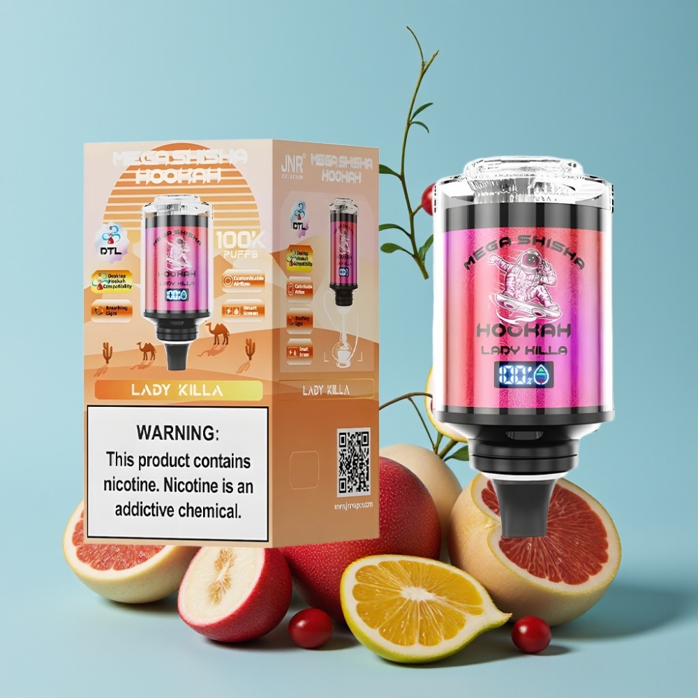 JNR Mega Shisha Hookah 100K Damekiller Desktop Kompatibilitet Interaktiv Smart Skjerm