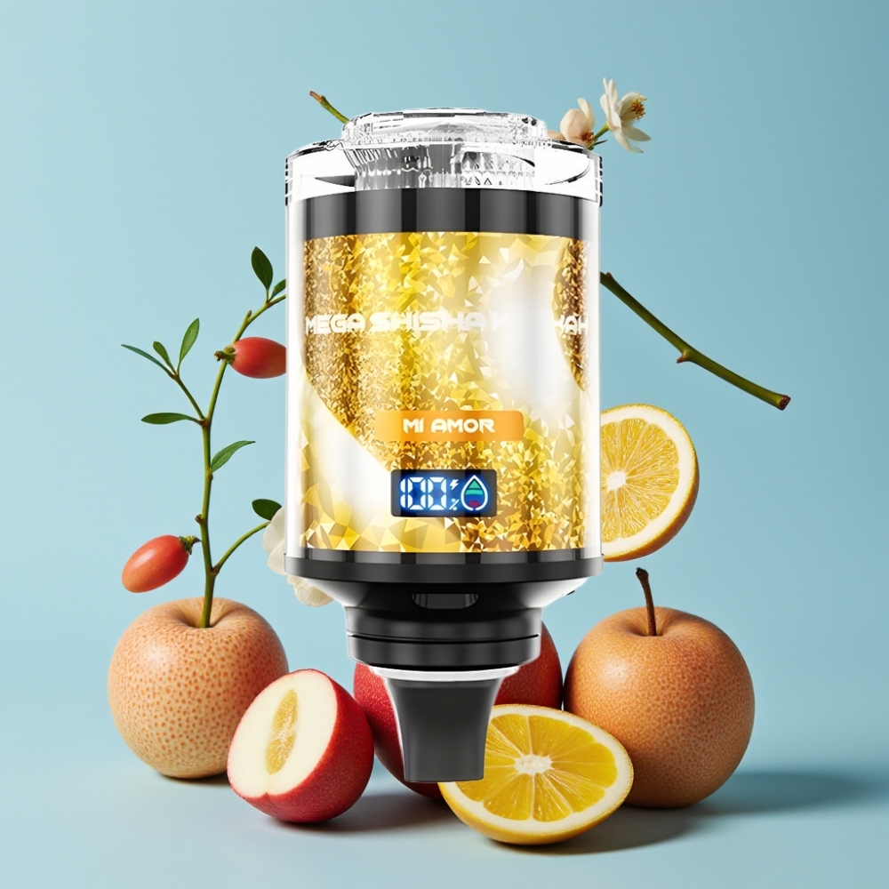 JNR Mega Shisha Hookah 100K Desktop 60ml 2200mAh Type-C Min Elskede