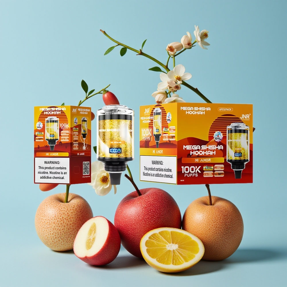 JNR Mega Shisha Hookah 100K Desktop 60ml 2200mAh Type-C Min Elskede