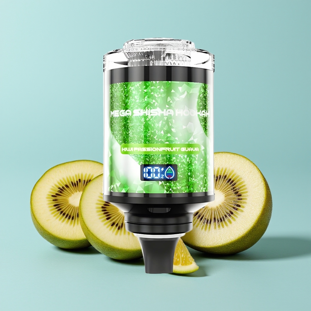 JNR Mega Shisha Hookah 100K Desktop Type-C Smart Skjerm Kiwi Pasjonsfrukt Guava