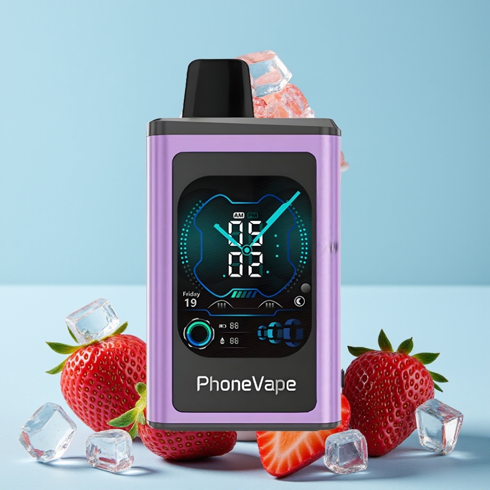 JNR PhoneVape 30000 puffs App Controlled Turbo Mode Jordbær Is