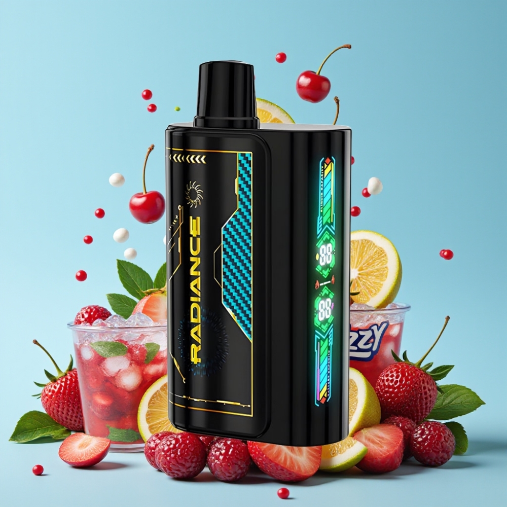 JNR Radiance 31000 Puffs Smart Screen Dual Mesh Type-C Brusende Kirsebær Cola