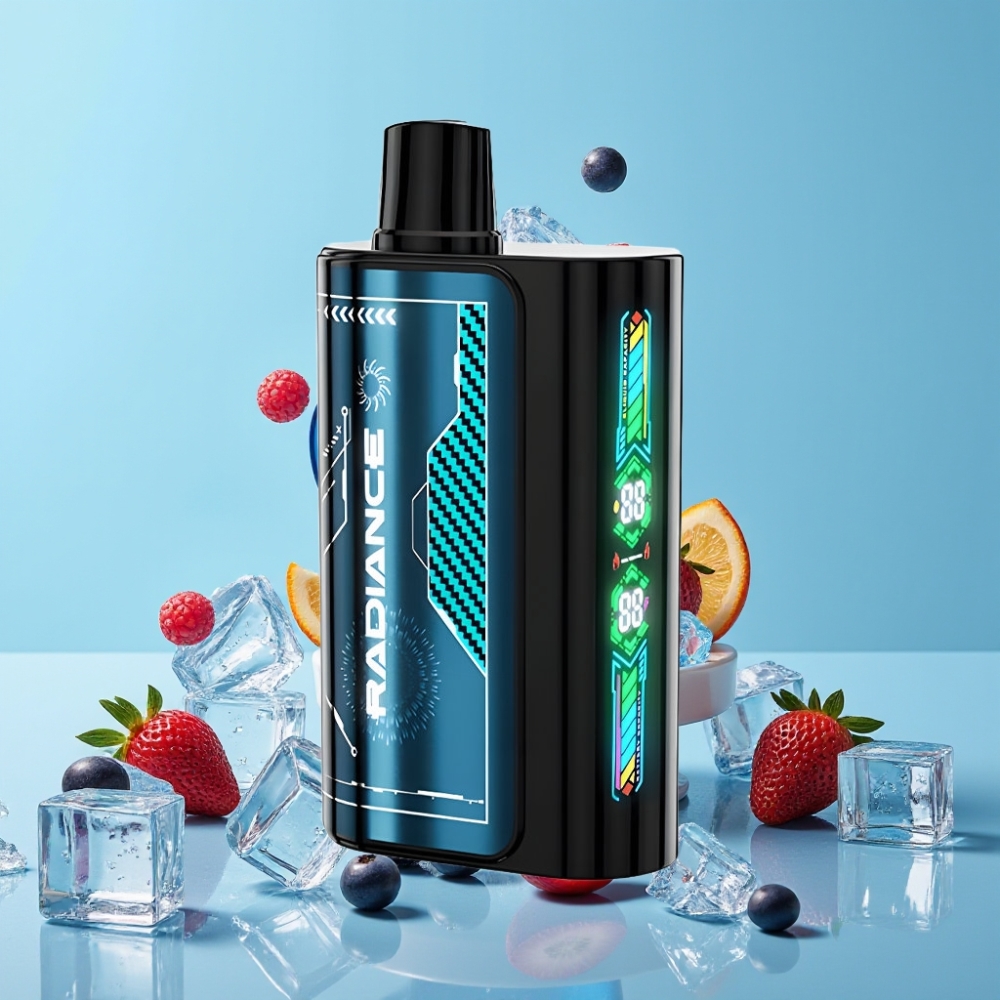 JNR Radiance 31000 Puffs Smart Skjerm Dual Mesh Blå Bringebær Is