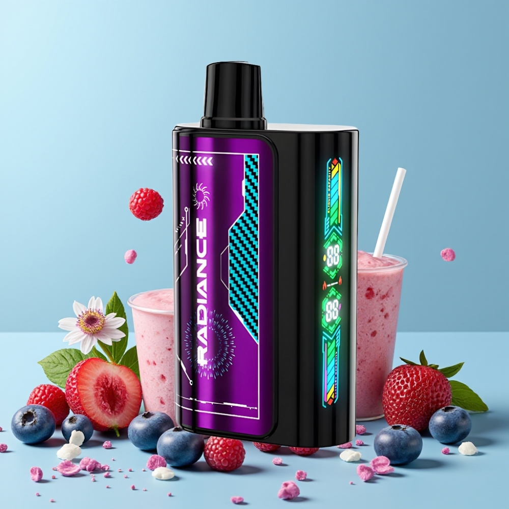 JNR Radiance 31000 Puffs Smart Skjerm Dual Mesh Blåbær Sur Bringebær