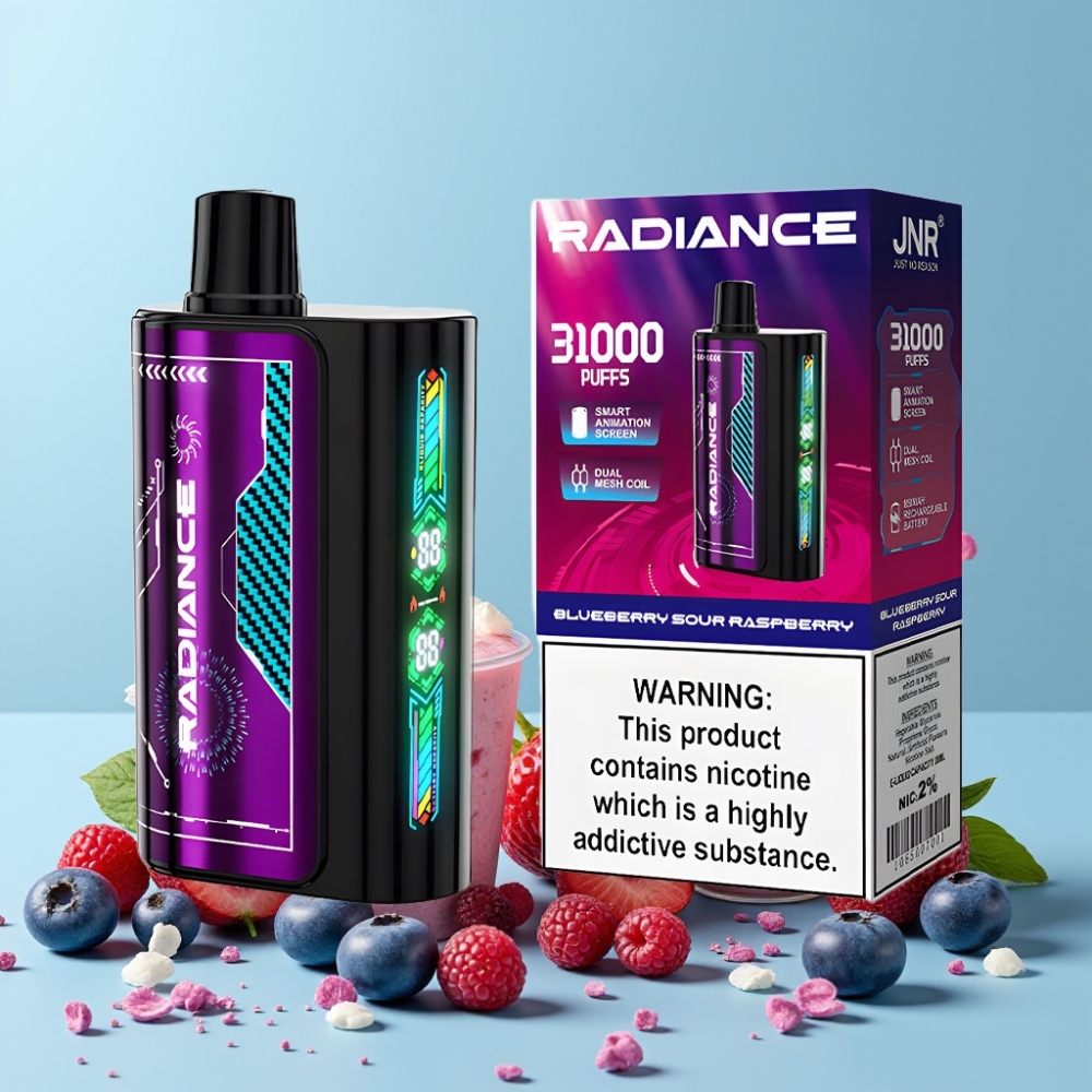 JNR Radiance 31000 Puffs Smart Skjerm Dual Mesh Blåbær Sur Bringebær