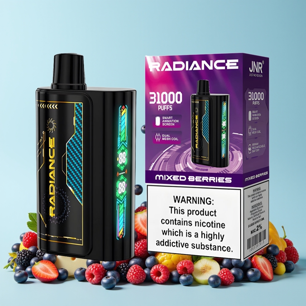 JNR Radiance 31000 Puffs Smart Skjerm Dual Mesh Blandede Bær
