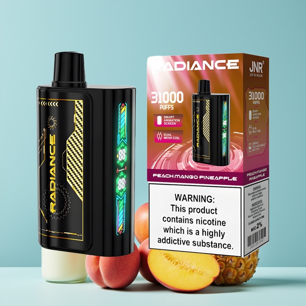 JNR Radiance 31000 Puffs Smart Skjerm Dual Mesh Fersken Mango Ananas