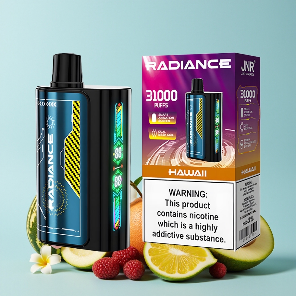 JNR Radiance 31000 Puffs Smart Skjerm Dual Mesh Hawaii Norge online wholesalers