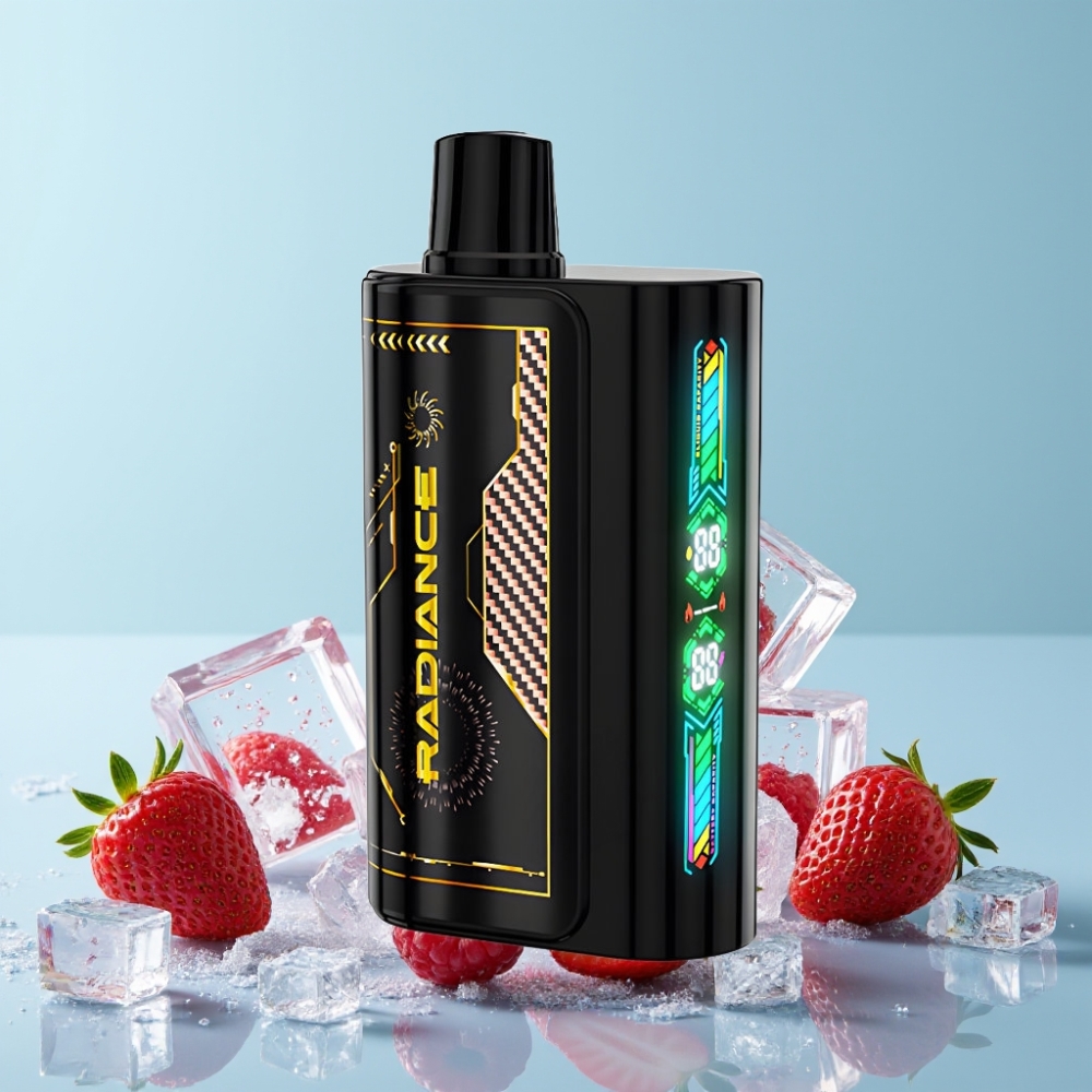 JNR Radiance 31000 Puffs Smart Skjerm Dual Mesh Jordbær Bringebær Kirsebær Is