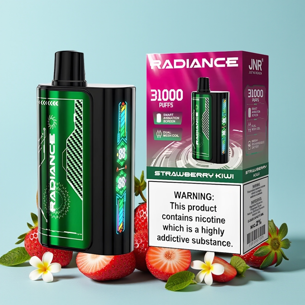 JNR Radiance 31000 Puffs Smart Skjerm Dual Mesh Jordbær Kiwi