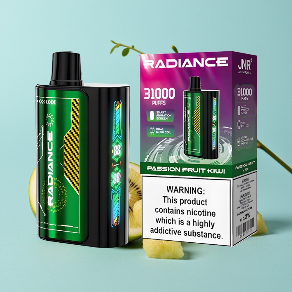 JNR Radiance 31000 Puffs Smart Skjerm Dual Mesh Type-C Pasjonsfrukt Kiwi