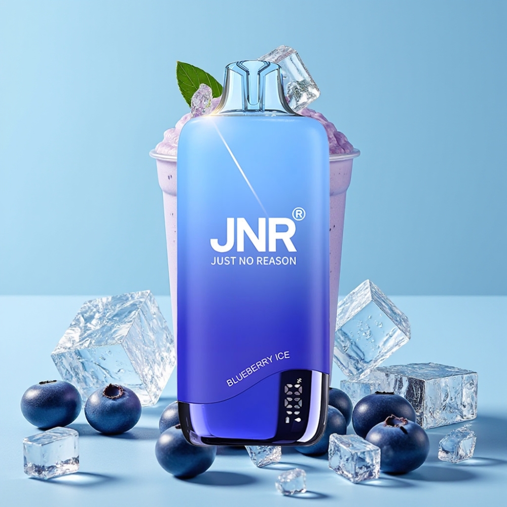 JNR Rainbow 10500 Puffs 18ml Blåbær Is 0.8ohm Mesh USB-C Ladning