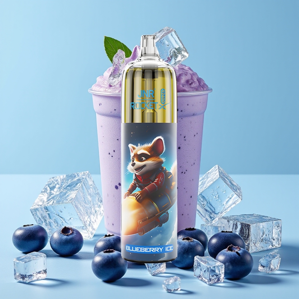 JNR Rocket-X 12400 Puffs Justerbar Luftstrøm RGB Blåbær Is