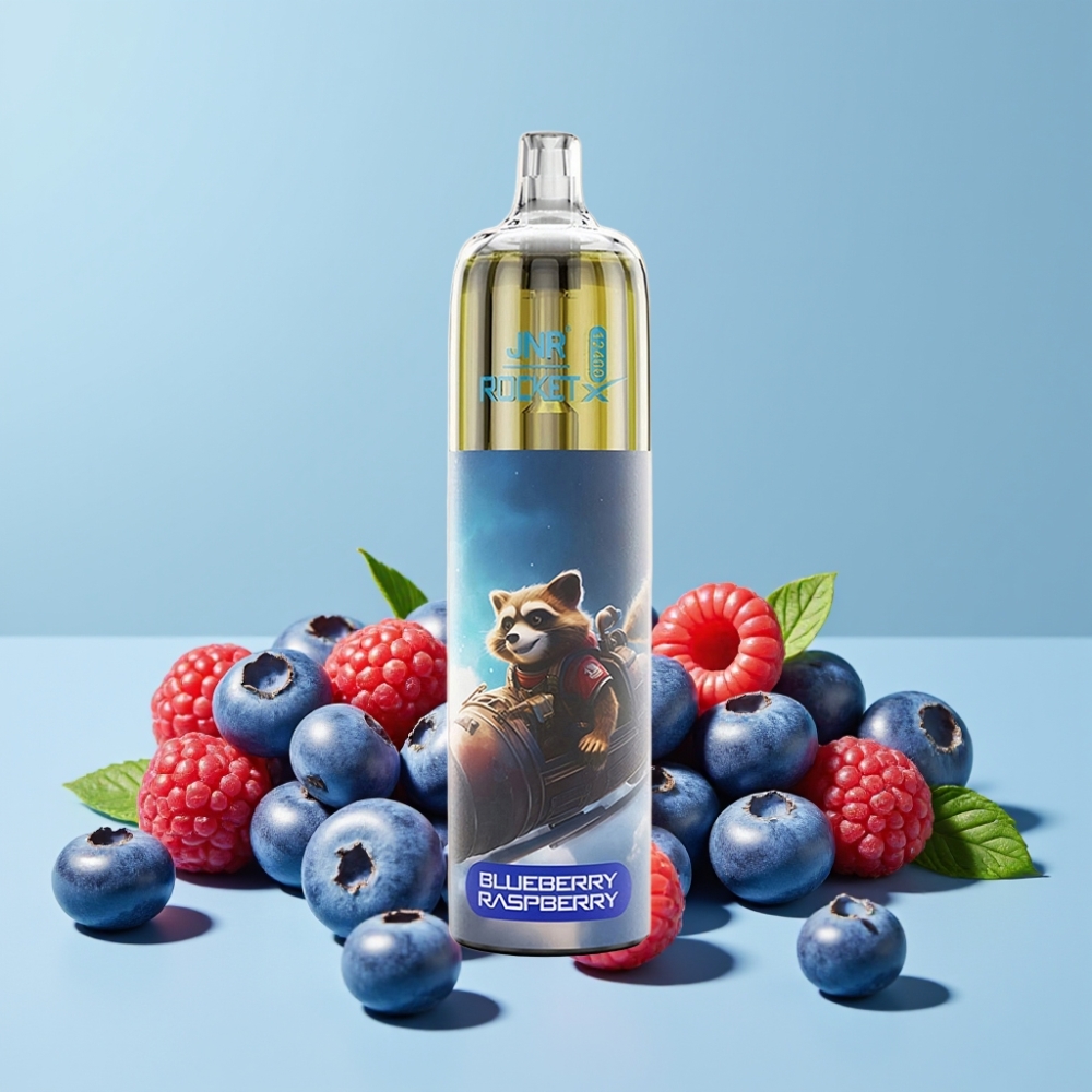 JNR Rocket-X 12400 Puffs Justerbar Luftstrøm RGB Lys Blåbær Bringebær