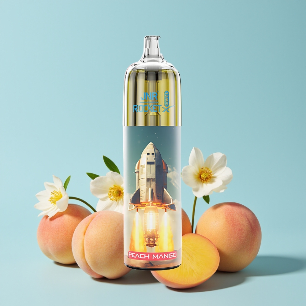 JNR Rocket-X 12400 Puffs Justerbar Luftstrøm RGB Lys Fersken Mango